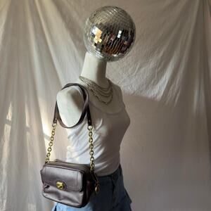Dark plum coach crossbody bag
